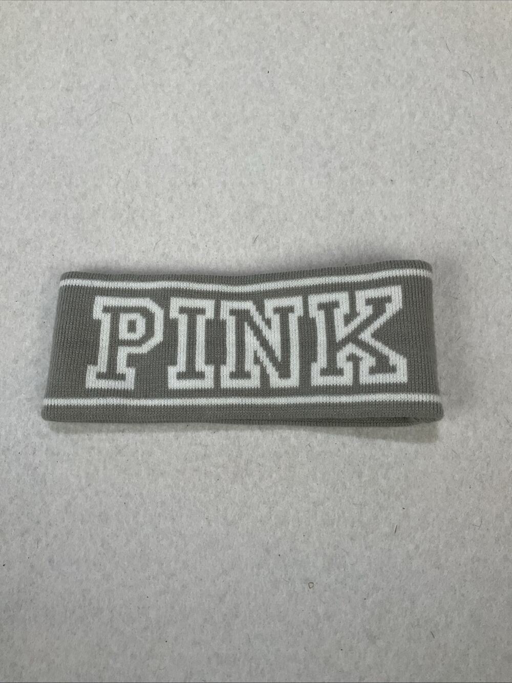 Victoria's Secret PINK Knit Logo Headband Ear Warmer Sporty Winter Y2K Skiing
